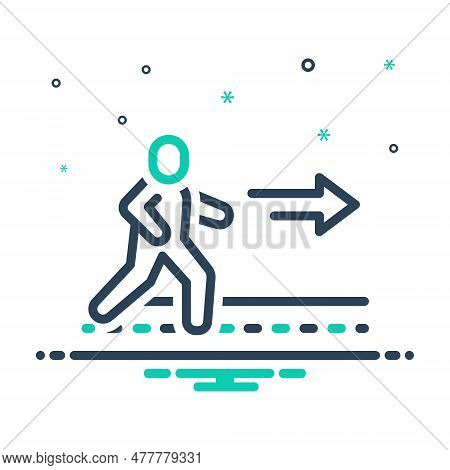 Mix Icon For Further Ahead Afore Forward Forth Proceed Onward In-front Direction Furtherance Fosteri