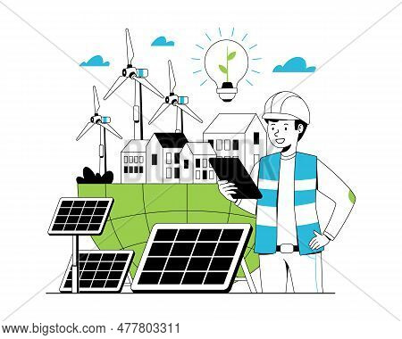 Renewable Energy Concept Illustration