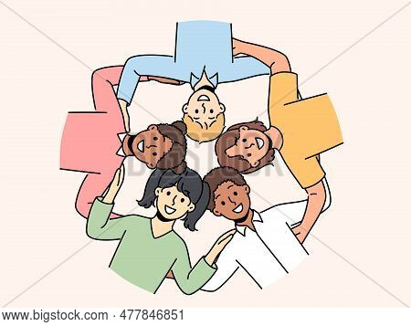 Multiracial Little Children Smile And Look At Screen, Symbolizing Friendship And Absence Of Ethnic P