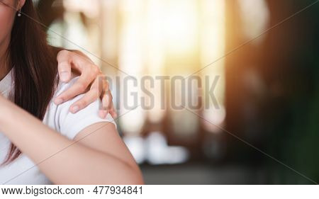 Husband Embracing Wife's Shoulder To Support Each Other ,relationship Care Concept ,comforting Famil