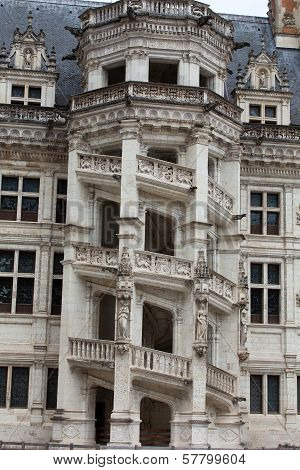 The Royal Chateau de Blois. Spiral staircase in the Francis I wing