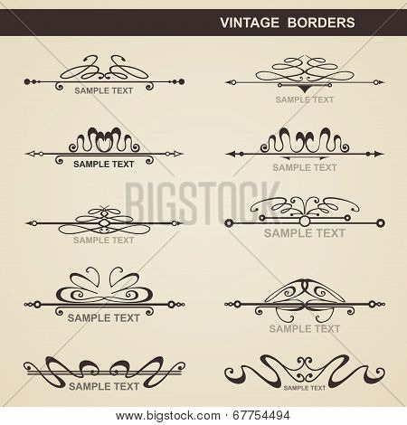 Set of vintage elements