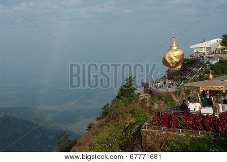 View Of Kyaikhtiyo Pagoda.