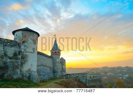 Old Fortress in the Ancient City of Kamyanets-Podilsky, Ukraine