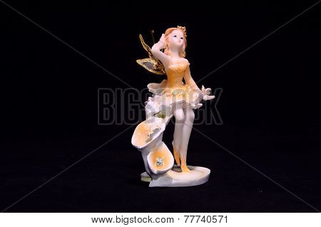 Clay Handmade Statuette of a Fairy