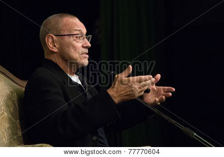 MOSCOW, RUSSIA, NOVEMBER, 23: Director Andrei Konchalovsky (The Postman's White Nights). VGIK Student Festival. November, 23, 2014 at Gerasimov Institute of Cinematography  in Moscow, Russia