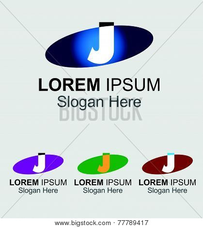 Elip icon with letter J logo design