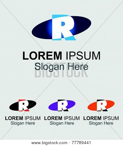 Elip icon with letter R logo design