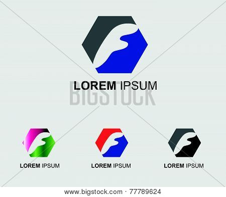 Letter F alphabet logo vector letter F icon