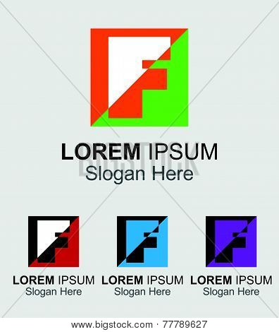 Letter F logo design sample icon
