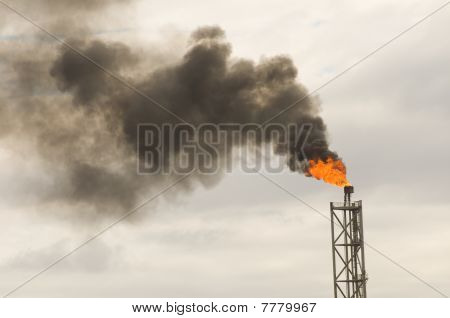 oheň hořáku FPSO ropné plošiny