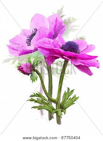Bouquet Of Pink Spring Flowers