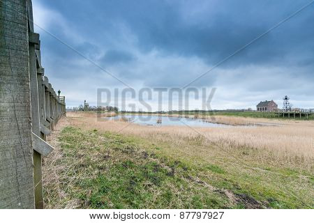 Storm Clouds Over The Old Port Of Schokland, Netherlands