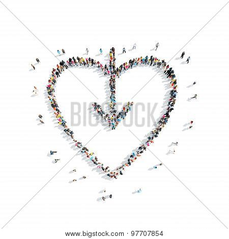 people in the shape of heart .