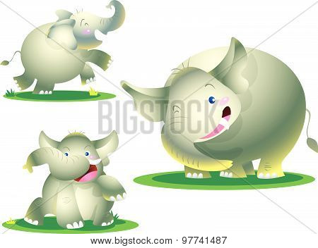 Cute Elephant Naughty Action