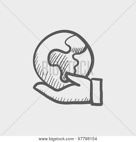 Hand Holding Earth Vector Photo Free Trial Bigstock