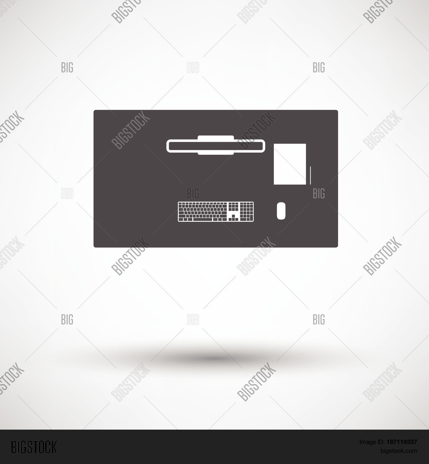 Office Table Top View Vector & Photo (Free Trial) Bigstock