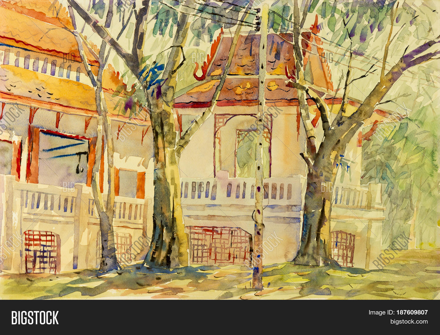 Watercolor Landscape Image & Photo (Free Trial) | Bigstock