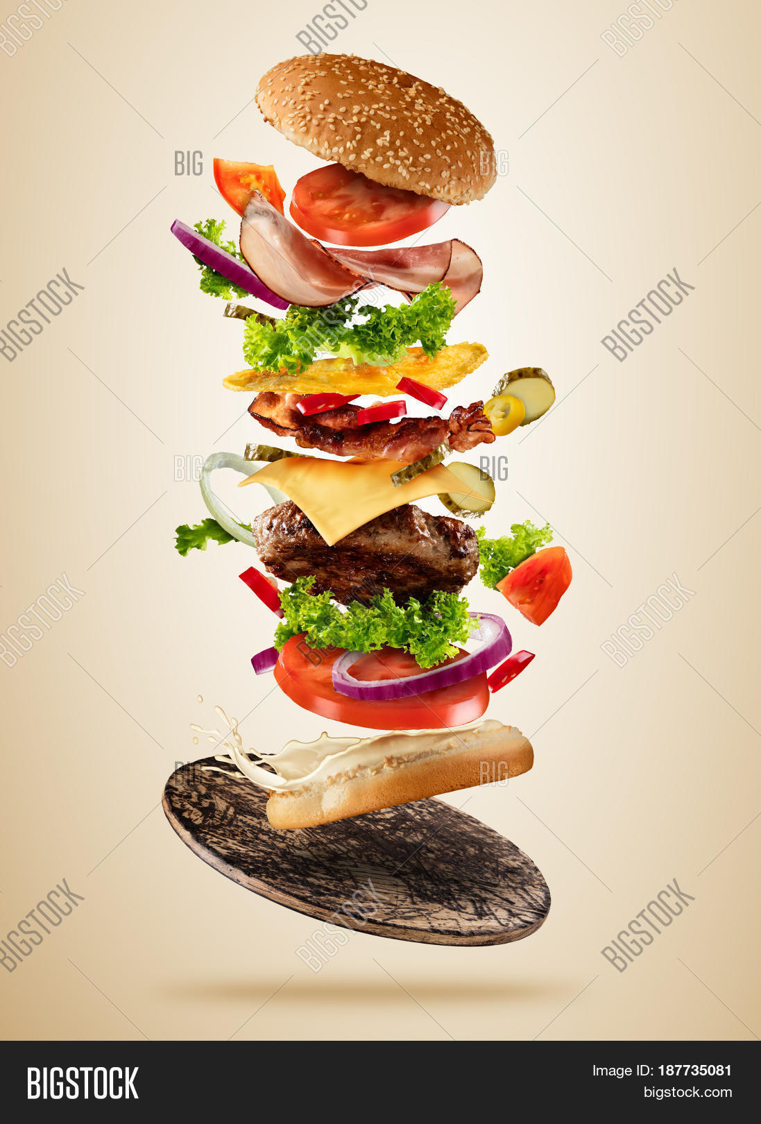 Flying Burger Image & Photo (Free Trial) Bigstock