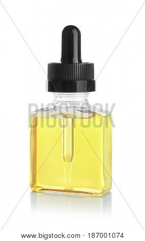 Perfume bottle on white background