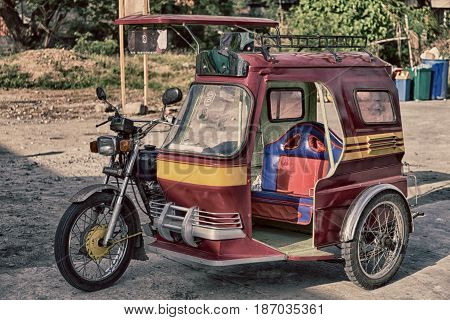In Asia Philipphines The Typical  Motorbike