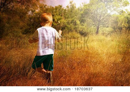 niño en la naturaleza
