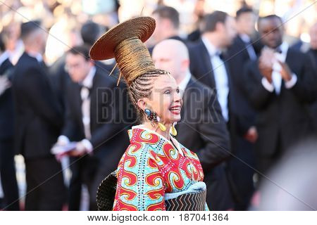 Victoria Abril attends the 'Ismael's Ghosts (Les Fantomes d'Ismael)' screening and Opening Gala during the 70th annual Cannes Film Festival at Palais  on May 17, 2017 in Cannes, France.