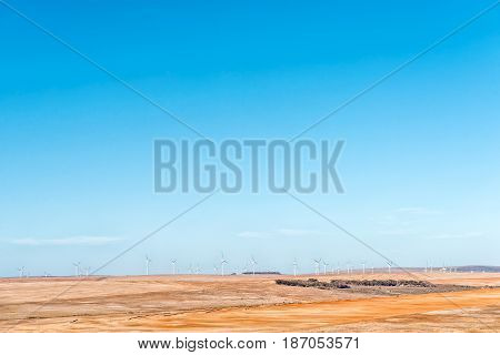 A wind farm between Paternoster and Vredenburg in the Western Cape Province