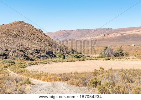 Anglo-Boer War monuments and historic graves near Matjiesfontein a village in the Karoo region of the Western Cape Province