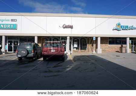 BAY VIEW, MICHIGAN / UNITED STATES - NOVEMBER 26, 2016: Women may exercise at Curves Gym in Bay View, Michigan.