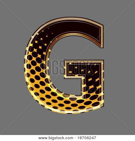 lettre 3d demi-teinte