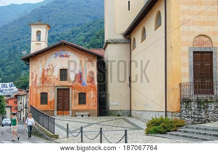 Oratorio di Santa Marta in Lezzeno on the western shore of Lake Como - Lombardy, Italy, 18 July 2008