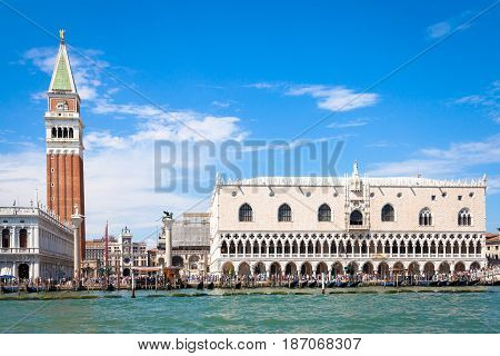 Venice, Italy - June 27, 2016: San Marco Area Full Of Turists