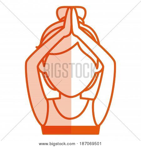 Athletic woman exercising character vector illustration design