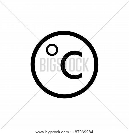 degrees Celsius vector icon. Weather icon isolated on white. Eps 10