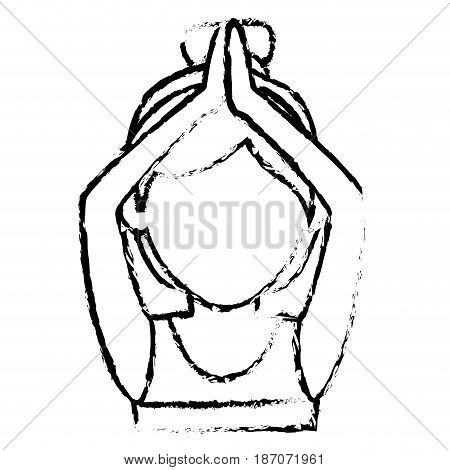Athletic woman exercising character vector illustration design