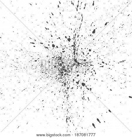 Black Drops of Ink or Paint messy vector Background
