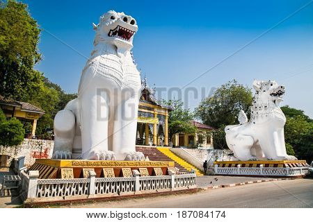 Su Taung Pyi Pagoda on top of Mandalay Hill in Mandalay, Myanmar (Burma)