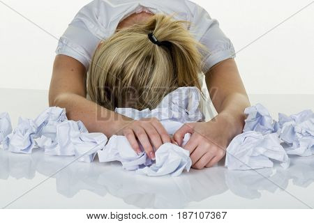in the office with burnout
