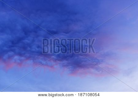 blue clouds in the sky