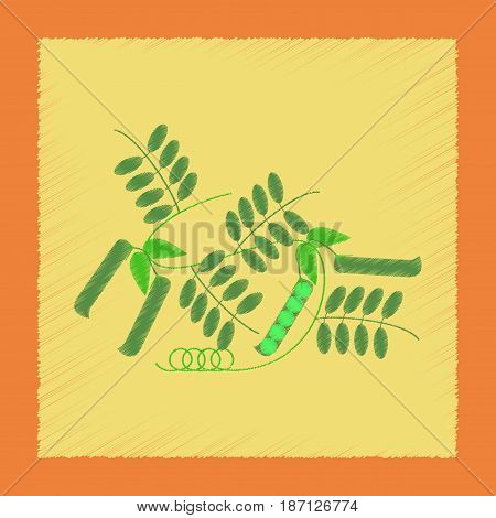 flat shading style illustration of natural pisum