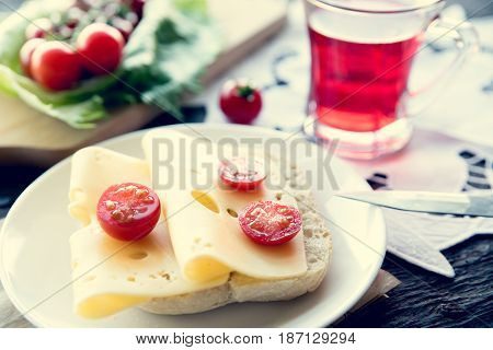Tomato And Cheese Sandwich