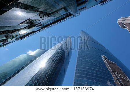 Towers of Moscow International Business Center - Euarasia tower, Federation Tower West and East, Moscow, Russia