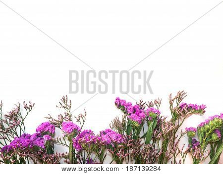 Present cart on white bakground with Pink flowers