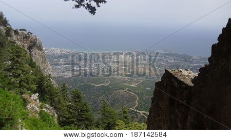 Beautiful village in a valley on the Seaside