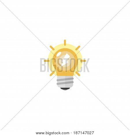 Flat Idea Element. Vector Illustration Of Flat Arise Isolated On Clean Background. Can Be Used As Arise, Idea And Light Symbols.