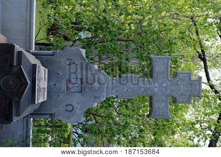 Orthodox Monastery tomb - Novodevichy Convent - Moscow, Russia
