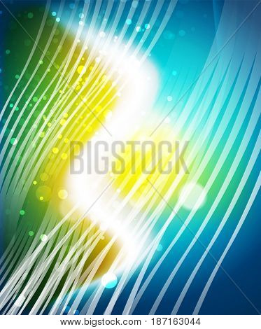 Shiny wave, magic light efffect abstract background