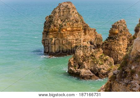 Cliffs of Ponta da Piedade, Lagos, Algarve, Portugal