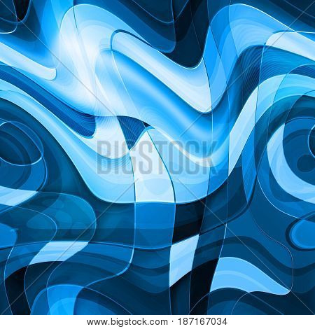 Flow curved lines. Fractal art background for creative design.